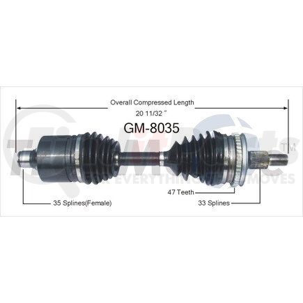 Surtrak Axle GM-8035 