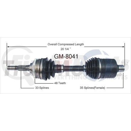 Surtrak Axle GM-8041 SURTRAK AXLE GM-8041 Axle