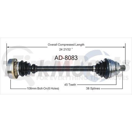 Surtrak Axle AD-8083 SURTRAK AXLE AD-8083 Other Parts