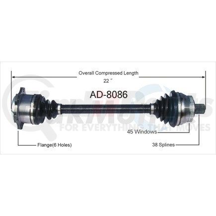 Surtrak Axle AD-8086 SURTRAK AXLE AD-8086 Axle