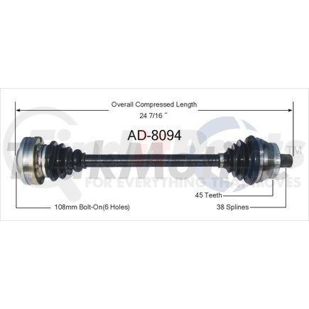 Surtrak Axle AD-8094 SURTRAK AXLE AD-8094 Axle