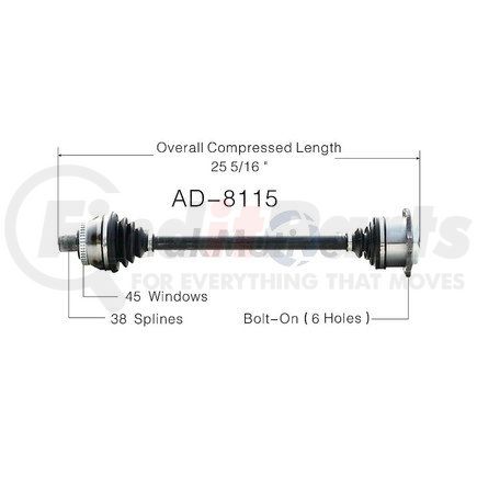 Surtrak Axle AD-8115 SURTRAK AXLE AD-8115 Axle