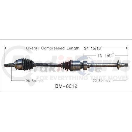 Surtrak Axle BM-8012 SURTRAK AXLE BM-8012 Axle