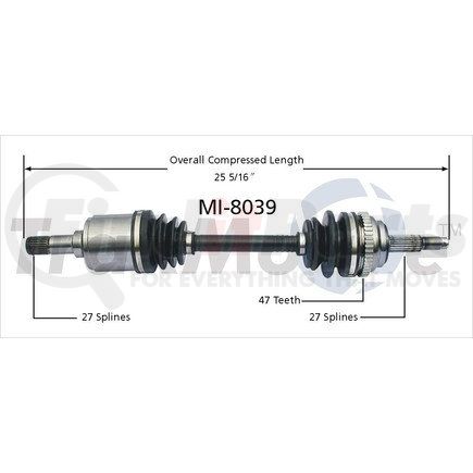 Surtrak Axle MI-8039 SURTRAK AXLE MI-8039 Axle