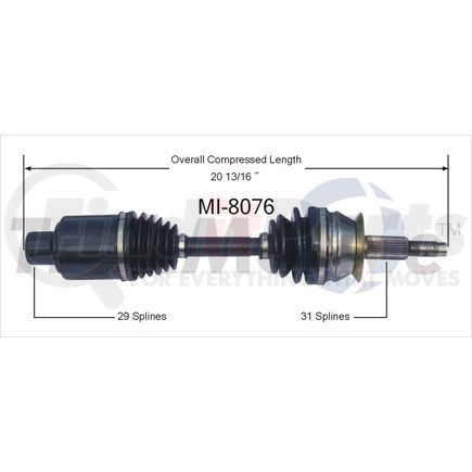 Surtrak Axle MI-8076 SURTRAK AXLE MI-8076 Axle