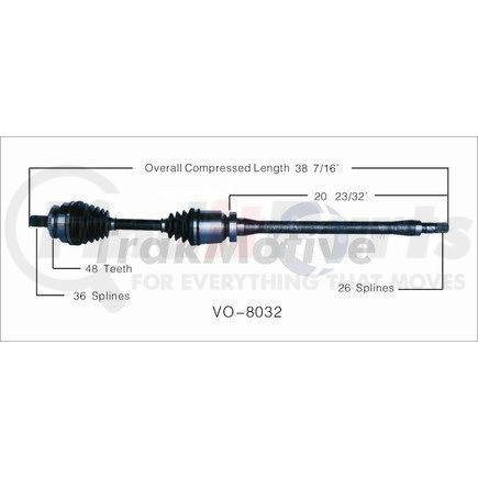 Surtrak Axle VO-8032 SURTRAK AXLE VO-8032 Axle