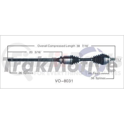 Surtrak Axle VO-8031 SURTRAK AXLE VO-8031 Axle