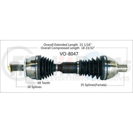 Surtrak Axle VO-8047 SURTRAK AXLE VO-8047 Axle