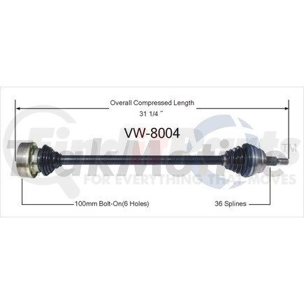 Surtrak Axle VW-8004 SURTRAK AXLE VW-8004 Other Parts