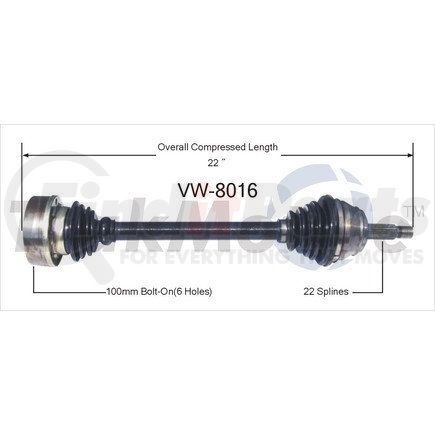 Surtrak Axle VW-8016 SURTRAK AXLE VW-8016 Axle