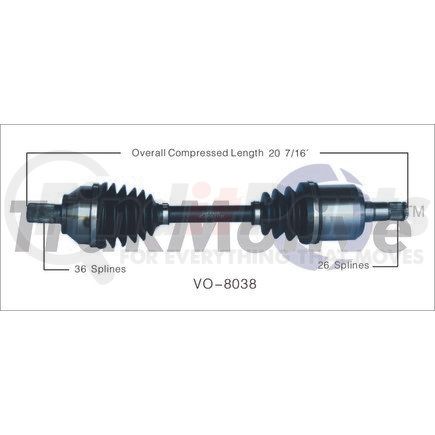 Surtrak Axle VO-8038 SURTRAK AXLE VO-8038 Axle