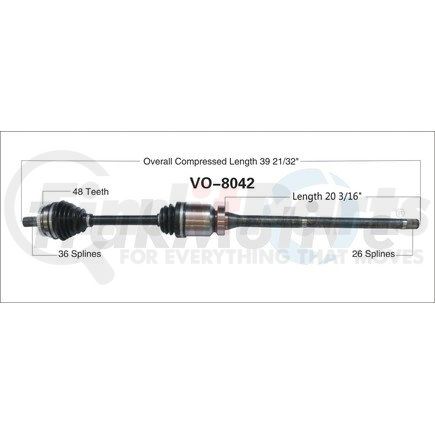 Surtrak Axle VO-8042 SURTRAK AXLE VO-8042 Axle