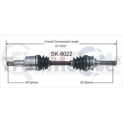 Surtrak Axle SK-8022 SURTRAK AXLE SK-8022 Axle