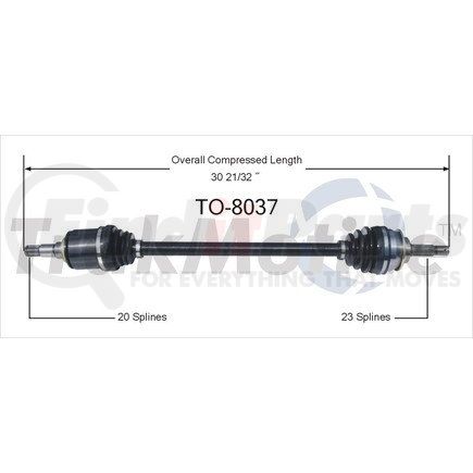 Surtrak Axle TO-8037 SURTRAK AXLE TO-8037 Axle