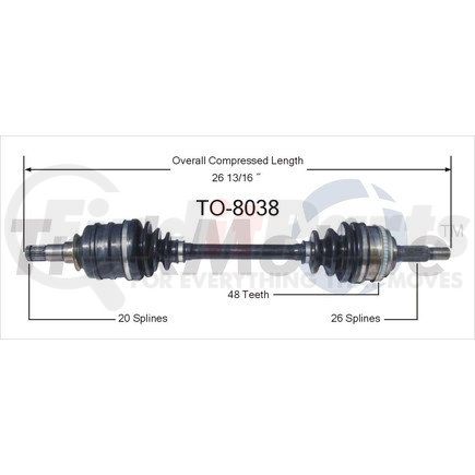 Surtrak Axle TO-8038 