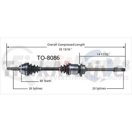 Surtrak Axle TO-8086 