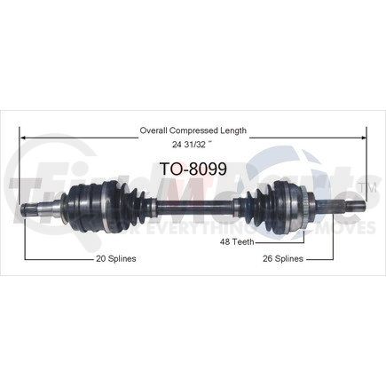 Surtrak Axle TO-8099 