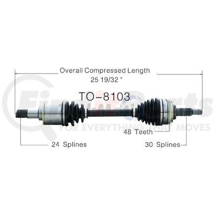 Surtrak Axle TO-8103 