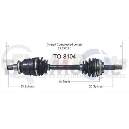 Surtrak Axle TO-8104 SURTRAK AXLE TO-8104 Other Parts