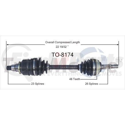 Surtrak Axle TO-8174 SURTRAK AXLE TO-8174 Axle