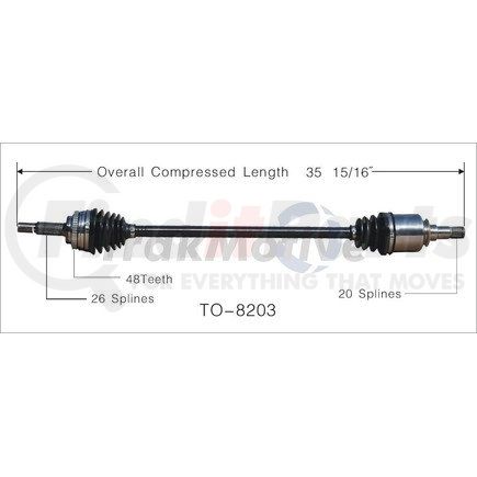 Surtrak Axle TO-8203 SURTRAK AXLE TO-8203 Axle