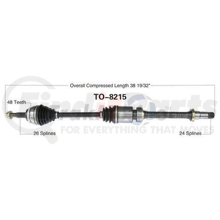 Surtrak Axle TO-8215 SURTRAK AXLE TO-8215 Axle