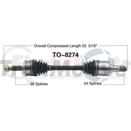 Surtrak Axle TO-8274 