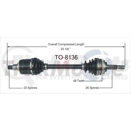 Surtrak Axle TO-8136 SURTRAK AXLE TO-8136 Other Parts