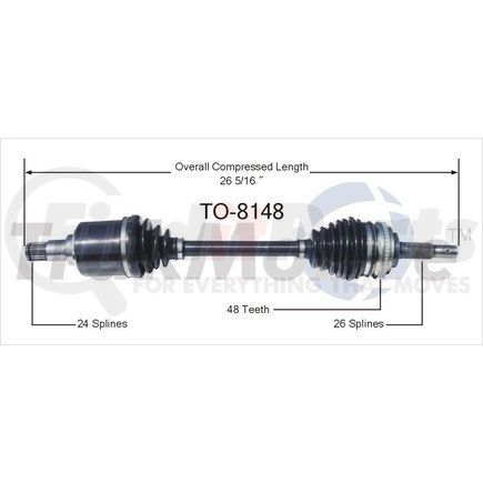 Surtrak Axle TO-8148 SURTRAK AXLE TO-8148 Other Parts