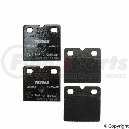 Textar 20610 05 Parking Brake Pad Set for VOLKSWAGEN WATER