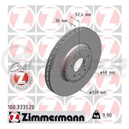 Zimmermann 100333120 Disc Brake Rotor