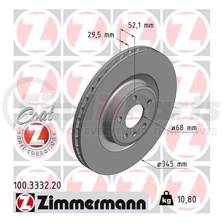 Zimmermann 100333220 Disc Brake Rotor