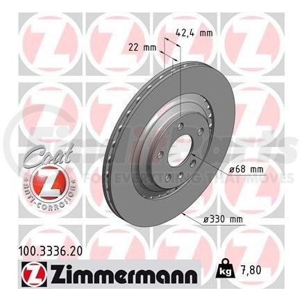 Zimmermann 100333620 Disc Brake Rotor