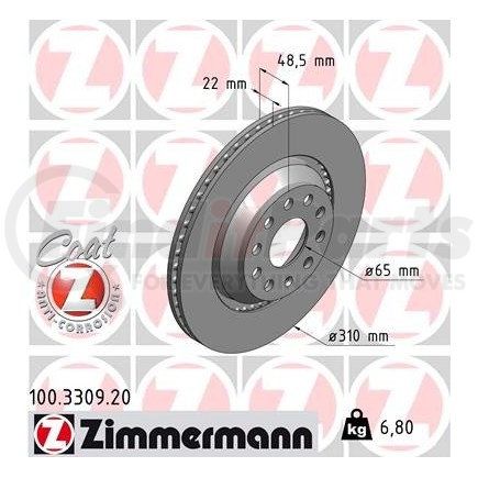 Zimmermann 100330920 Disc Brake Rotor