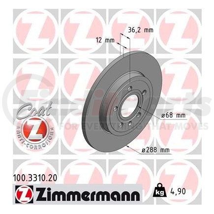 Zimmermann 100331020 Disc Brake Rotor