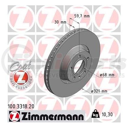 Zimmermann 100331820 Disc Brake Rotor