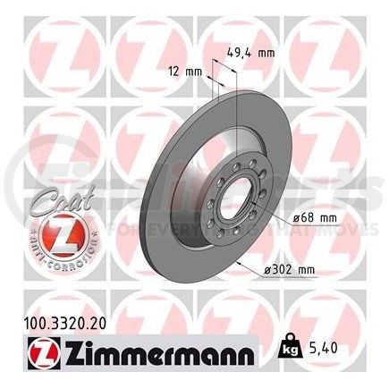 Zimmermann 100332020 Disc Brake Rotor