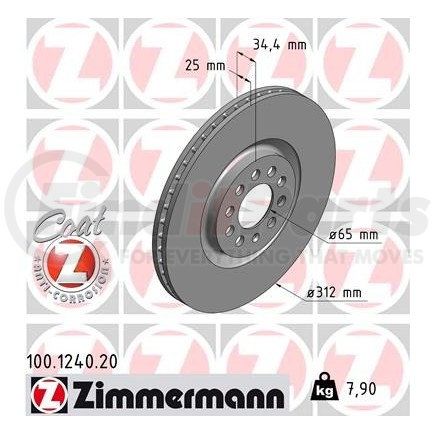 Zimmermann 100124020 Disc Brake Rotor