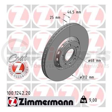 Zimmermann 100124220 Disc Brake Rotor