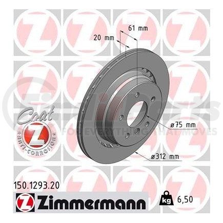 Zimmermann 150129320 Disc Brake Rotor