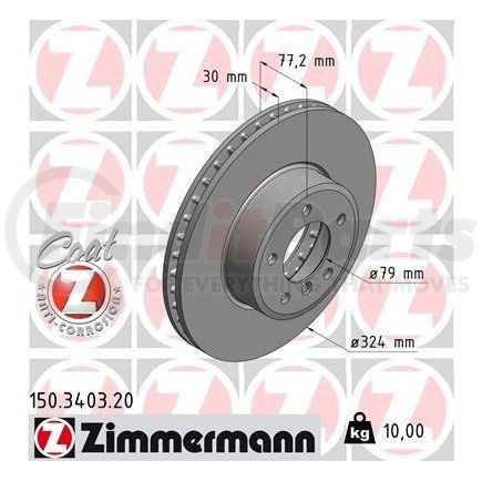 Zimmermann 150340320 Disc Brake Rotor