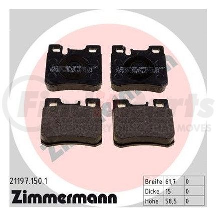 Zimmermann 211971501 Disc Brake Pad