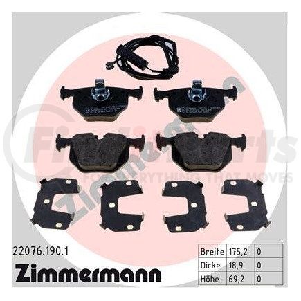 Zimmermann 220761901 Disc Brake Pad