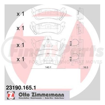 Zimmermann 231901651 Disc Brake Pad