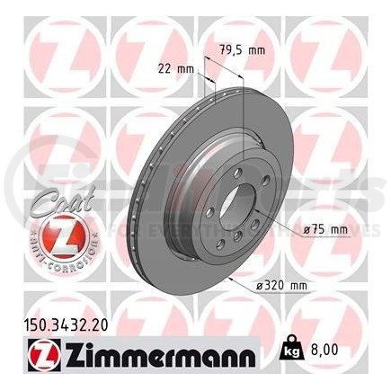 Zimmermann 150343220 Disc Brake Rotor