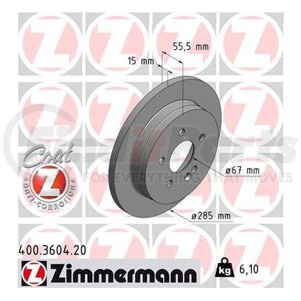 Zimmermann 400.3604.20 Disc Brake Rotor