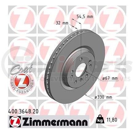 Zimmermann 400.3648.20 Disc Brake Rotor