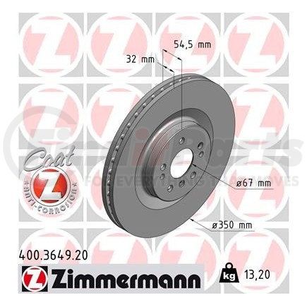 Zimmermann 400.3649.20 Disc Brake Rotor