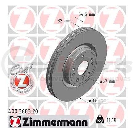 Zimmermann 400 3683 20 Disc Brake Rotor for MERCEDES BENZ