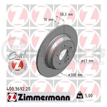 Zimmermann 400369220 Disc Brake Rotor